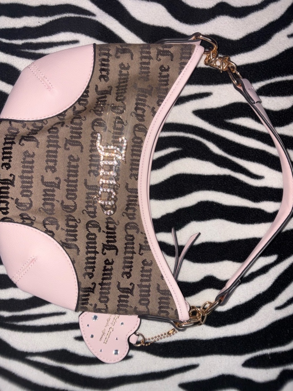 Juicy Couture Pink Logo Hobo Bag